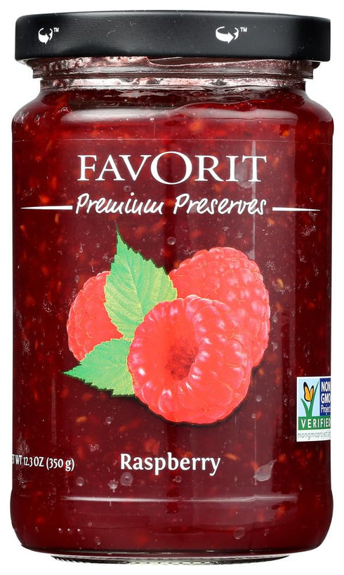 Favorit Swiss Preserves Raspberry, 12.3 Ounces