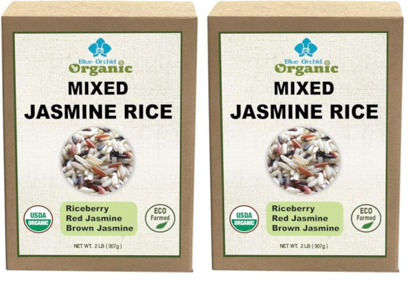 Organic Mixed Rice - 3 Kinds of Thai Rice Medley: Brown Jasmine,