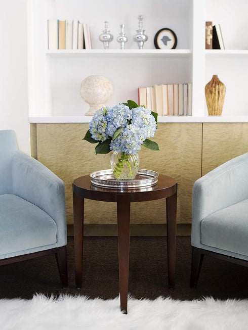 6 KaBloom - Beauty Blue Hydrangeas with vase - Fresh Flowers for Birthday, Valentine's & Mother's Day