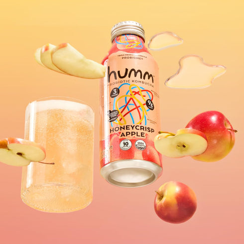HUMM 16 KOMBUCHA Organic Honeycrisp Probiome Kombucha, FZ