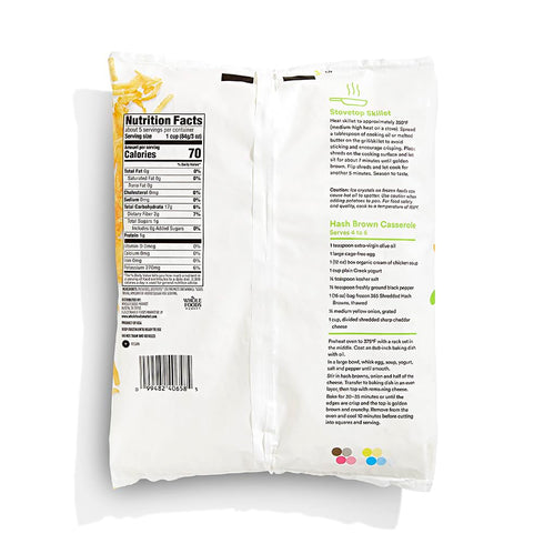 365 by Whole Foods Market 365 16 oz (Frozen) Everyday Value, Shredded Hashbrowns No Salt Added