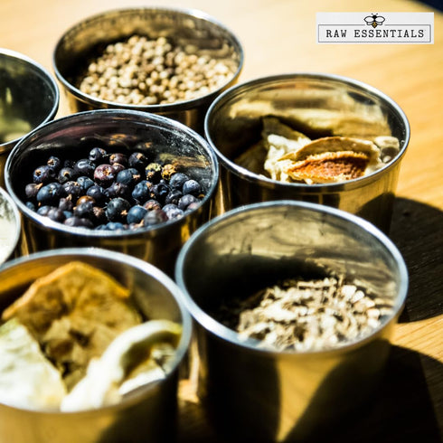 6 Raw Essentials Italian Juniper Berries - Piney and Resinous - Gin Flavoring, Brining, and Marinades - Non-GMO, Gluten
