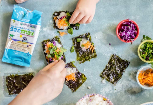 SeaSnax Organic Roasted Seaweed Snack, Original, 0.18 Ounce (Pack of 12)