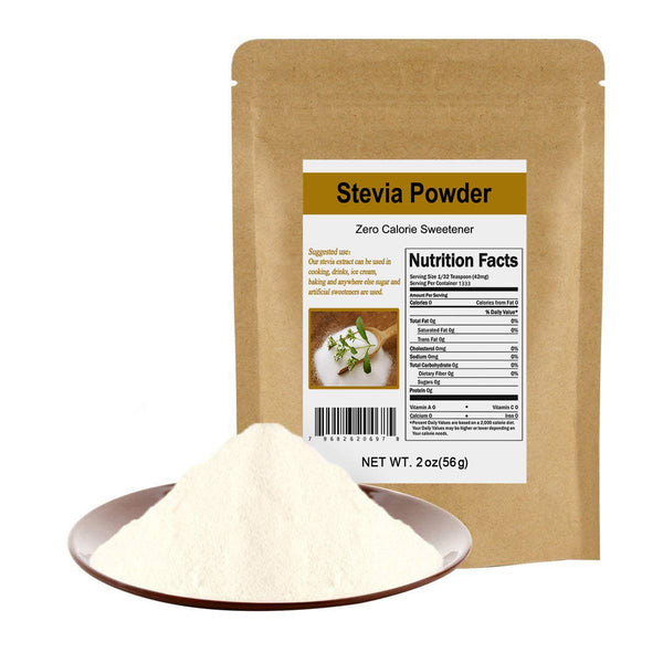 CCnature Stevia Powder Extract Natural Sweetener, Zero Calorie Sugar Substitute, 2 oz