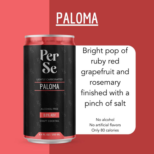 Pack 6 Pack Canned Alcohol Free Mocktail Variety of Hibiscus Margarita, Mojito, and Paloma - Premium All Natural Craft