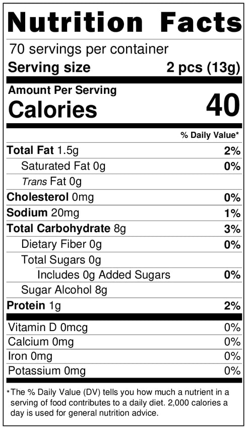 SweetGlob 2 Individually Wrapped Original Crunchy Peanut Butter Candy (Sugar Free Peanut Butter Bar, Pound)