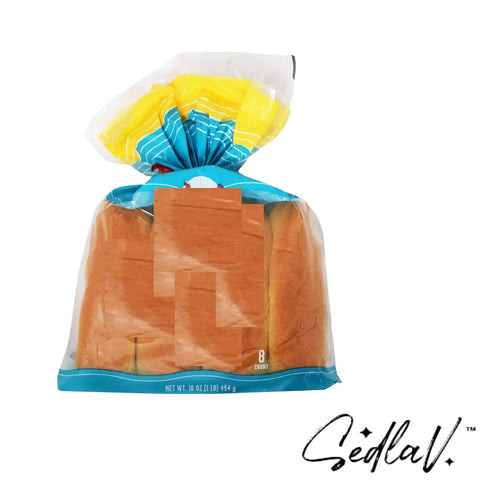 SEDLAV 8 Count, Sweet Aloha Style Hot Dog Buns, Soft Bakery Bread Rolls, Lightly Sweetened Split-Top Buns for Sausages