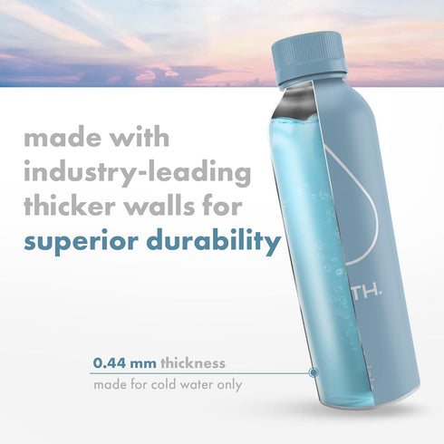 20.3 oz (Pack 4) PATH Sparkling Bottled Water - Ultra-Purified, pH-Balanced Carbonated Soda Water in Aluminum Bottle