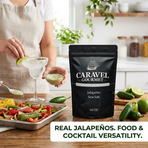 14 oz Jalapeno Salt Infused with Real Jalapeos Natural Green Salt for Cooking and Seasoning Grilled Meats & Roasted