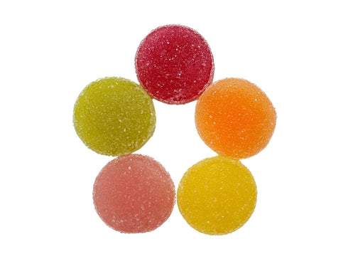 Gummies (1 Bright Sunkiss Fruit Gems, Individually Wrapped Sugar Dusted Soft Gel Candy, Fruit Slice Flavored Jelly by