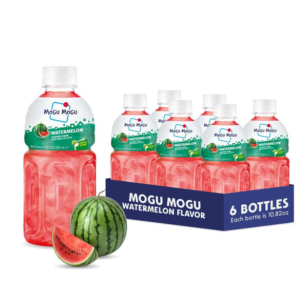 Mogu Mogu Watermelon Juice Drink with Nata de Coco (Coconut Jelly) Chewy
