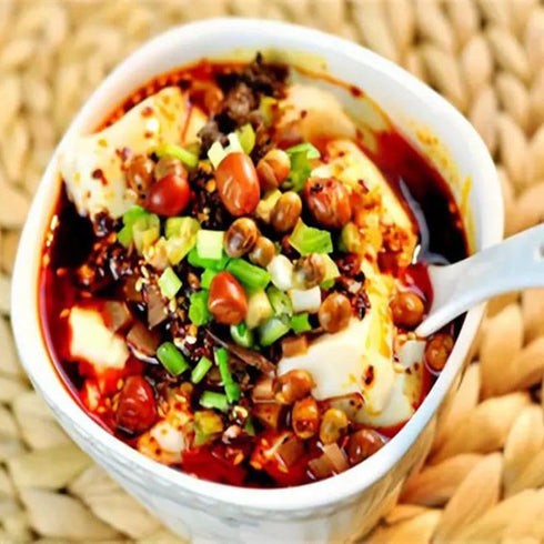 HUANYOUREN 256g (8 packs) (9zo.) Tofu pudding powder instant bean curd jelly served with sauce powder nutrition