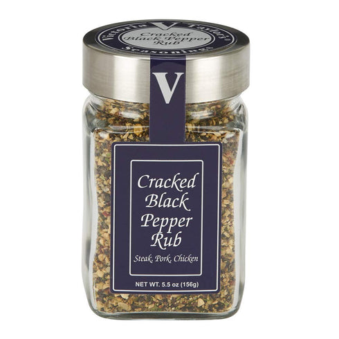 5.5 oz. (Pack 2) Cracked Black Pepper Rub- Jar of - A classic Montreal Style Steak Seasoning Blend. Use on steak