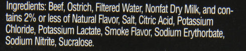 1.5 (Pack 20) Ostrim Beef & Ostrich Snack Stick, Barbecue - Ounce