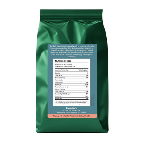100% (1 (Pack 2) Pacific Pelican Salt Substitute | Sodium Free Salt | Fine Grain, Pure Rock Salt, Natural & Organic