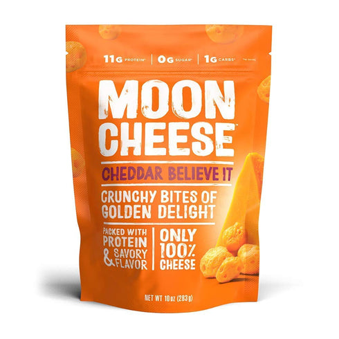 Moon Cheese Cheddar Believe It, 10 Ounce, 1-Pack, Crunchy, Protein -Rich Cheese