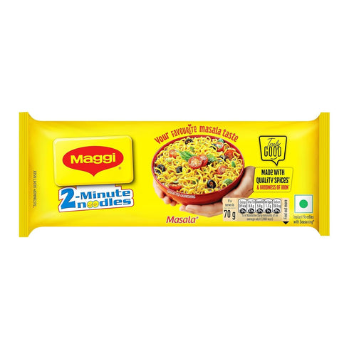 MAGGI 2-Minute Instant Masala Noodles, Iron Fortified, Made With Premium Spices (280g