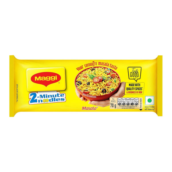 MAGGI 2-Minute Instant Masala Noodles, Iron Fortified, Made With Premium Spices (280g