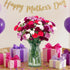 (20 Benchmark Bouquets Mini Carnation Bouquet Mothers Day Flowers for Delivery Pink White Purple Mini Flowers Fresh