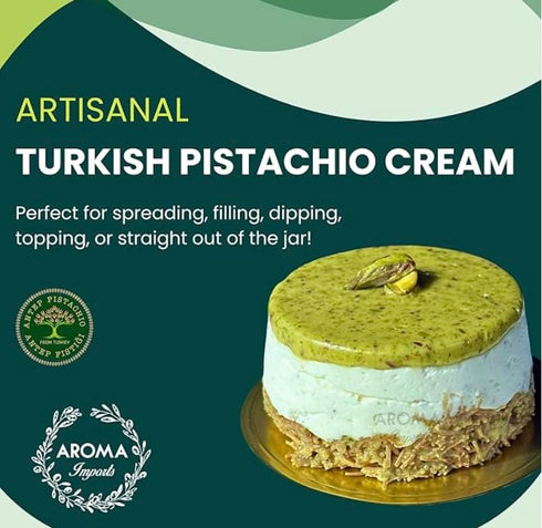 Fusion Flavor Imports LLC 383g 30% Aroma Imports Turkish Pistachio Cream | Made with Real Antep Pistachios | Rich