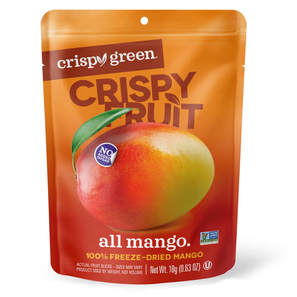 Crispy Green Freeze-Dried Mango Fruit Snacks, 0.63 Oz (Pack of 12), 100%