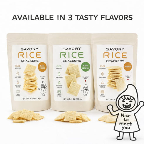 Nogi Gluten-Free Rice Bran Crackers | Savory Plant-Based Snack