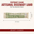 Foustman's Artisanal Salami - Rosemary Lamb, Nitrate-Free, Naturally Cured, Gluten-Free, Dairy-Free, No Pork, 8 Oz