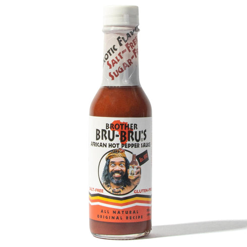Brother Bru-Bru’s Hot Sauce – No Sodium, Sugar Free, Vegan, 5 oz (Pack of 1)