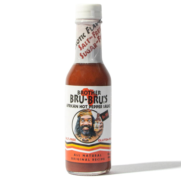 Brother Bru-Bru’s Hot Sauce – No Sodium, Sugar Free, Vegan, 5 oz (Pack of 1)