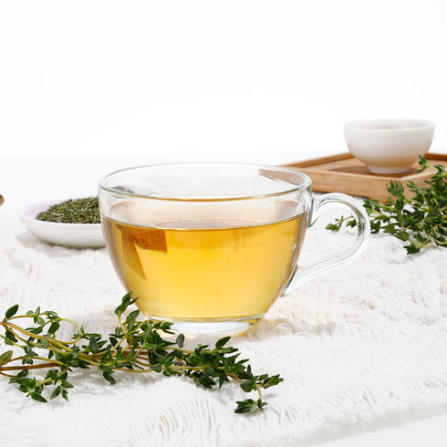 100 100% Premium Thyme Leaf Tea Bags, Made with Pure Thyme Leaves, Aid Digestion & Support Respiratory, No Additives
