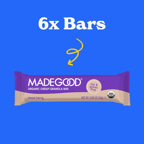 MadeGood Granola Mixed Berry Bars, 6ct, 5.09 oz.