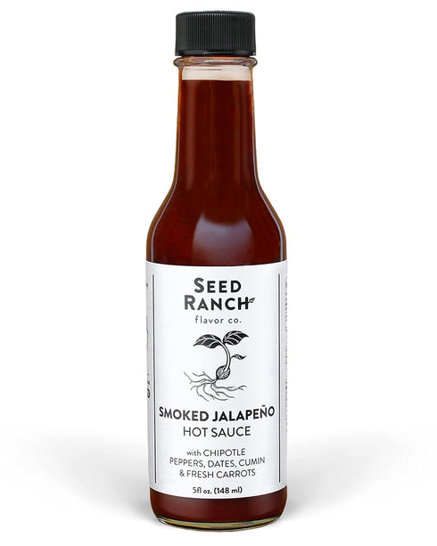Seed Ranch Gourmet Smoked Jalapeno Hot Sauce, 5 Fl Oz - Medium Heat, Vegan, Non-GMO