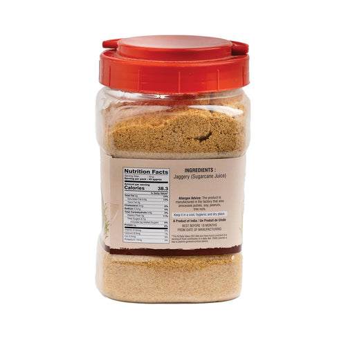 Khushiyon Ki Sougat 1lb (16 oz) Jaggery Powder Jar Natural Sweetener, Perfect for Cooking and Baking | Unique Sugar