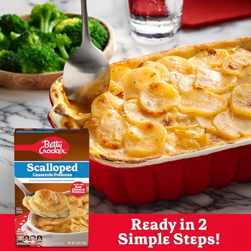 (Pack 4) Betty Crocker Scalloped Casserole Potatoes Made with Real Cheese