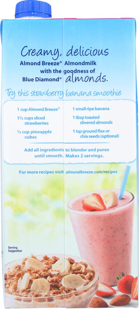 32 oz.(pack 2) Blue Diamond Growers - Almond Breeze Almond Milk Unsweetened Original