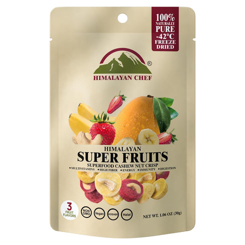 Himalayan Chef Super Reds Freeze-Dried Fruit Cashew Nut Crisps, 30g | Mix