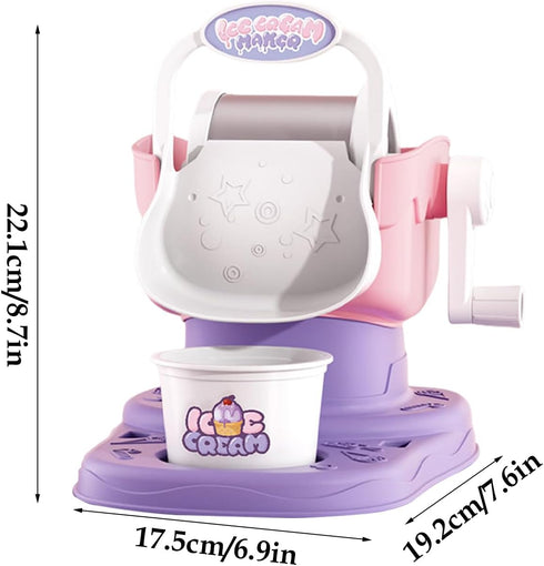 Generic frozenn Small Batch Ice Cream - Manual Dessert Creator, Soft Serve gelatoo Tool | Quick Mixing Treat Appliance