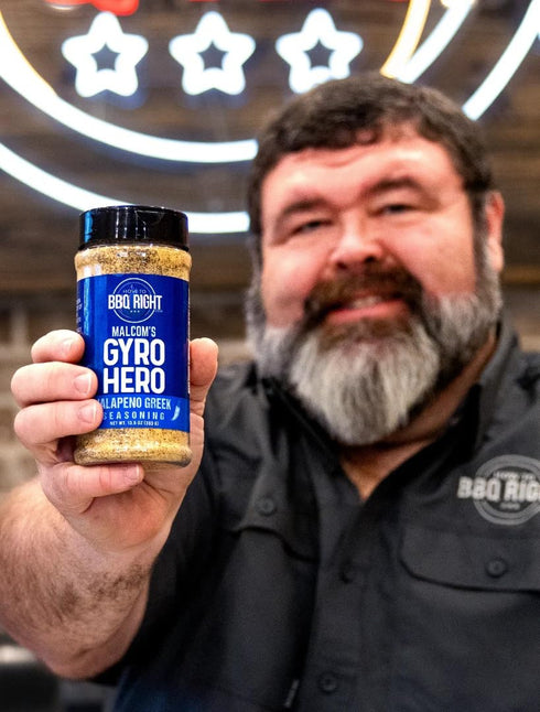 13.5 oz Malcolms Seasonings Gyro Hero Jalapeno Greek Spice Blend Mix, Seasoning Powder, Shaker