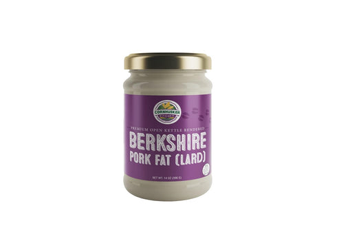 Cornhusker Kitchen Gourmet Premium Rendered Edible Berkshire Pork Fat (lard) Animal Cooking Oil 14oz