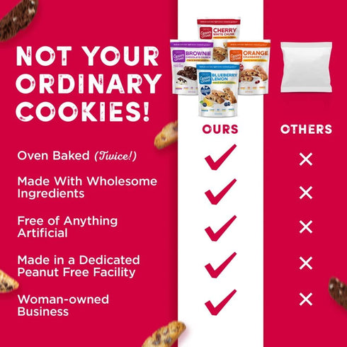 18oz, (Pack 3) Cooper Street Cookies All Natural Twice Baked Crispy Cookie, Peanut & Dairy Free, Biscotti Style