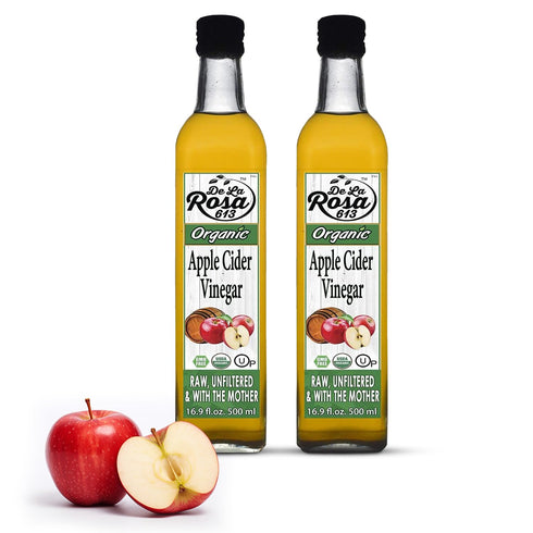 De La Rosa Organic Apple Cider Vinegar, Raw & Unfiltered, Kosher for