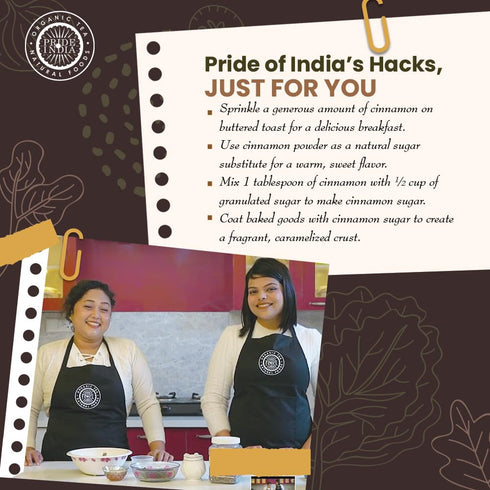 PACK 6 7 oz. Pride Of India - of - Natural Cinnamon Ground Pure & Fresh Gourmet Spice Perfect for Sweet & Savory Dishes