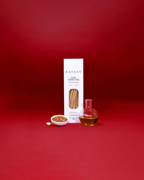 Pack- 3-500g (17 oz.) 1 Eataly Roman Style Pastas Bundle Bucatini, Super Spaghettoni & Rigatoni, Boxes- Each
