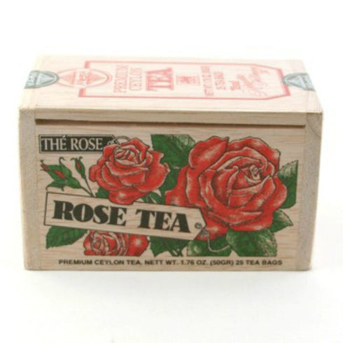 Metropolitan Tea The Company 62WD-618B-022 Rose 25 Teabags in Wood Box
