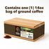 14 oz Harmonic Grounds Swiss Water Decaf | Organic Medium Roast Ground Coffee with Functional Mushrooms | Lions Mane