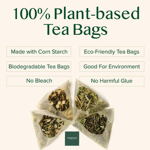 VAHDAM English Breakfast Black Tea Bags (100 Count) - High Caffeine, Strong, Robust Pyramid Tea Bags