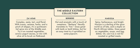 Spicewalla Middle Eastern Spices Set | Harissa Spice, Zaatar, Berbere, 3 Pack | Mediterranean Seasonings