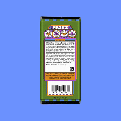 Maeve Chocolate Blackberry Truffle Bar - Indulgent Snack