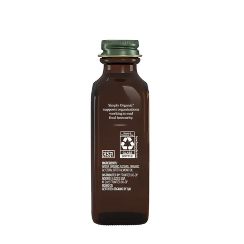 Simply Organic Almond Extract, 2 Ounce Glass Jar, Sugar-free Vegan Flavor for Desserts, Coffee & Smoothies