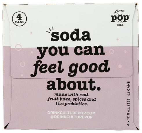 4pk, 12 Culture Pop Soda Wild Berries Probiotic Soda FZ
